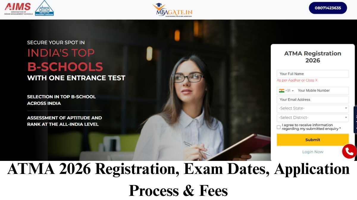 ATMA 2026 Registration, Exam Dates, Application Process & Fees (February Session)