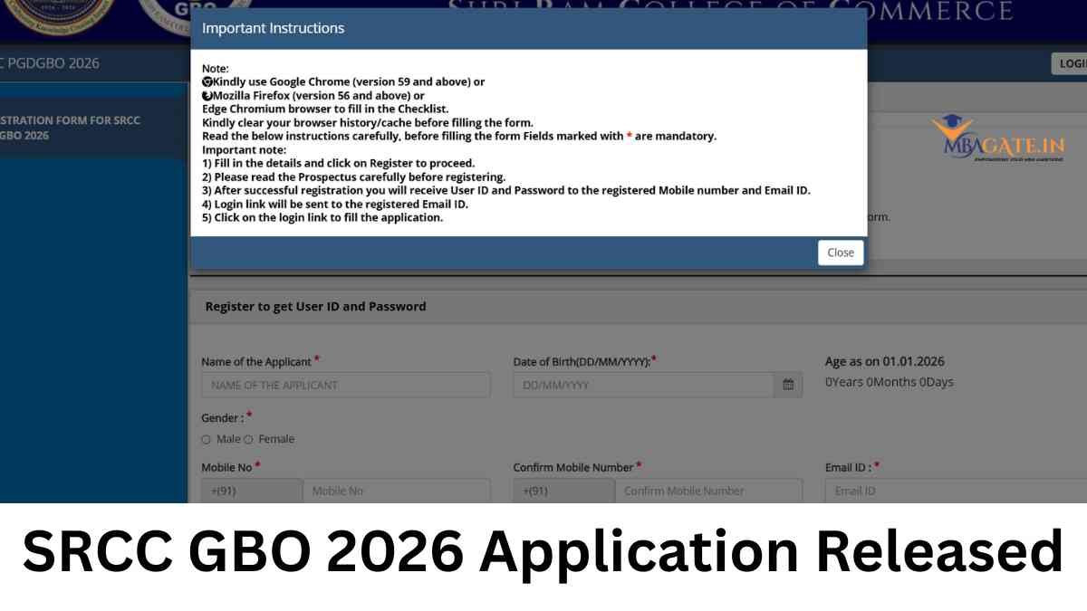 SRCC GBO 2026 Application Released | Eligibility, Dates, Apply Link
