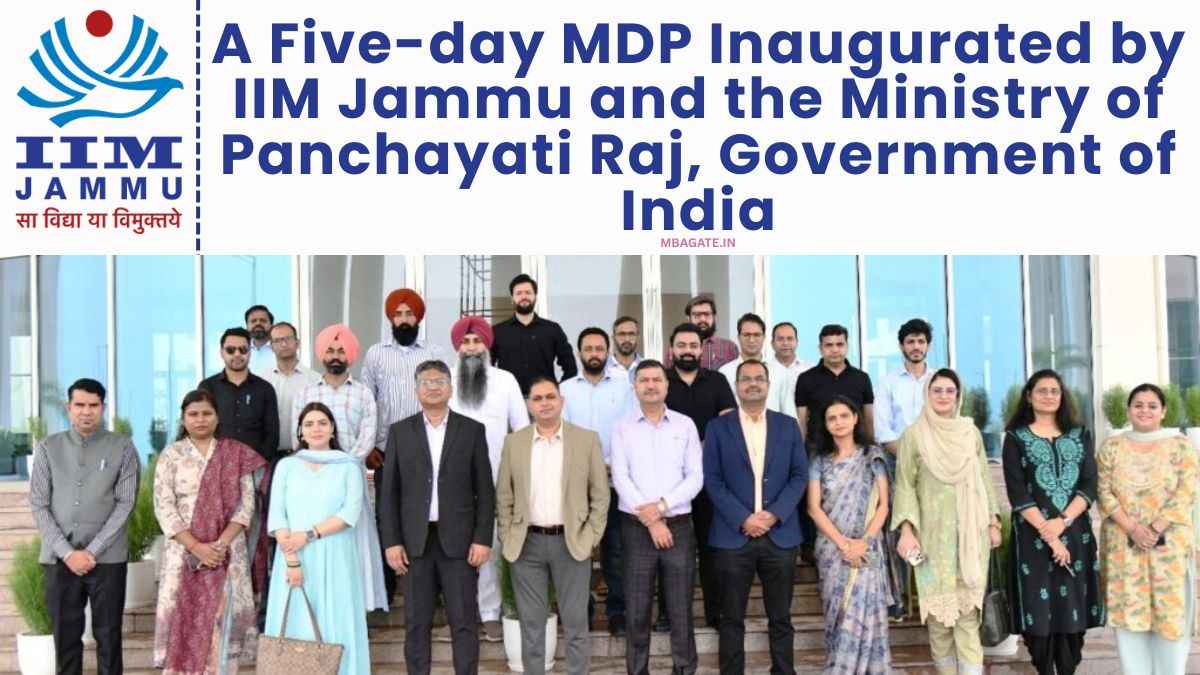 A Five-day MDP Inaugurated by IIM Jammu and the Ministry of Panchayati Raj, Government of India