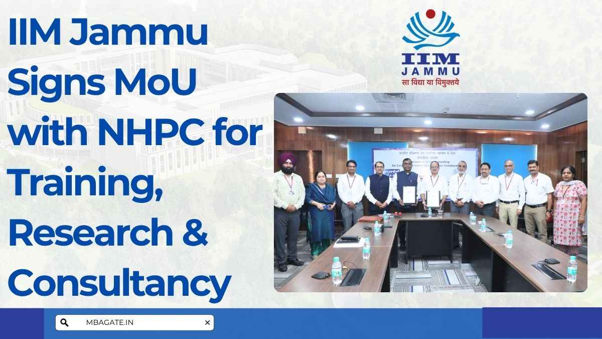 IIM Jammu Signs MoU with NHPC for Training, Research & Consultancy