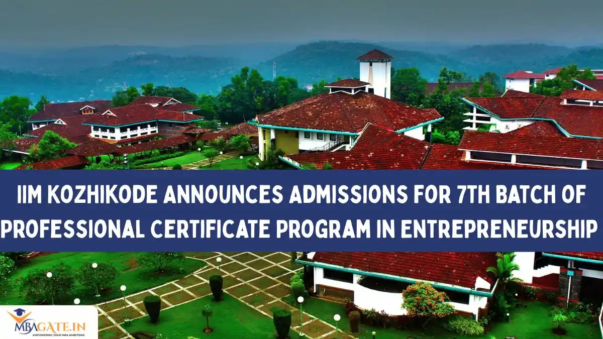 IIM Kozhikode Announces Admissions for 7th Batch of Professional Certificate Program in Entrepreneurship