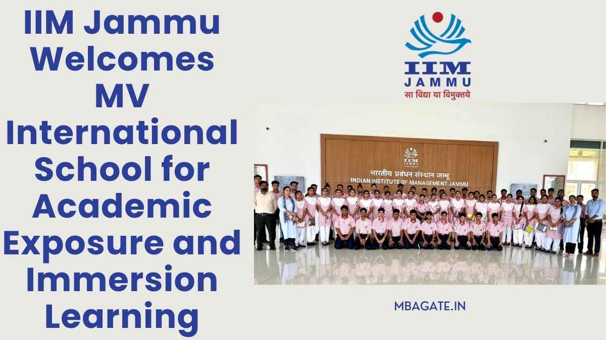 IIM Jammu Welcomes MV International School for Academic Exposure and Immersion Learning