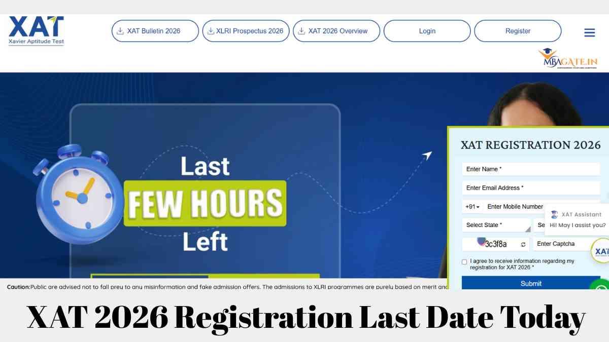XAT 2026 Registration Last Date Today