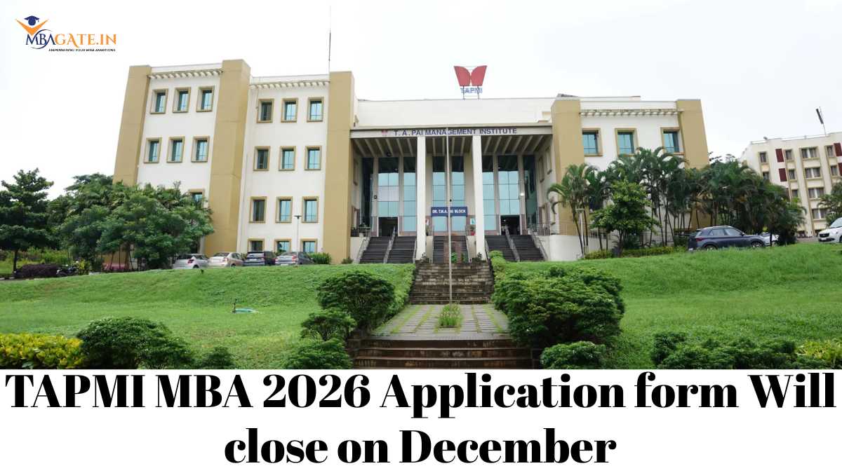 TAPMI MBA 2026 Application form Will close on December 29