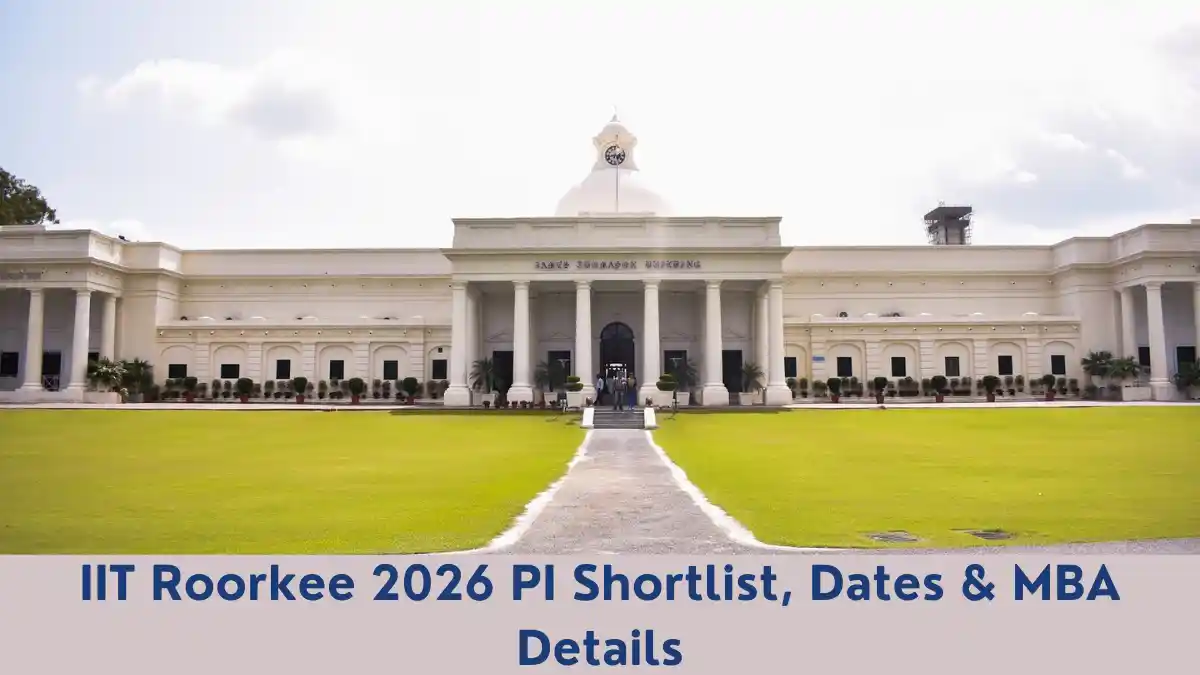 IIT Roorkee 2026 PI Shortlist, Dates & MBA Details