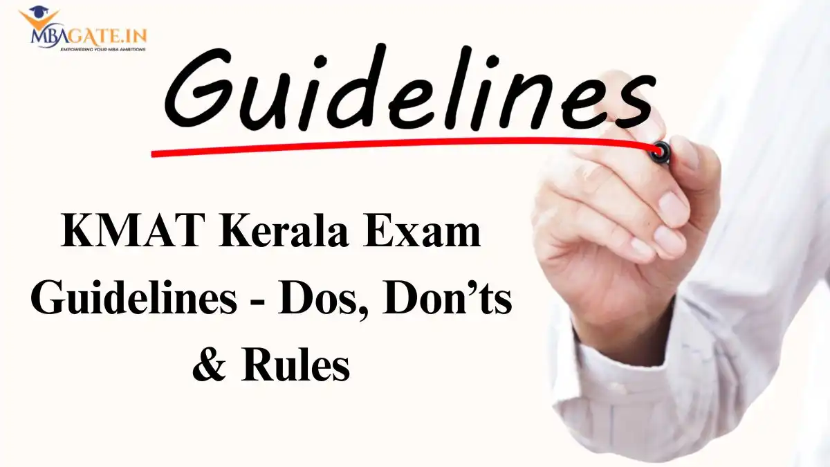 KMAT Kerala Exam Guidelines - Dos, Don’ts & Rules