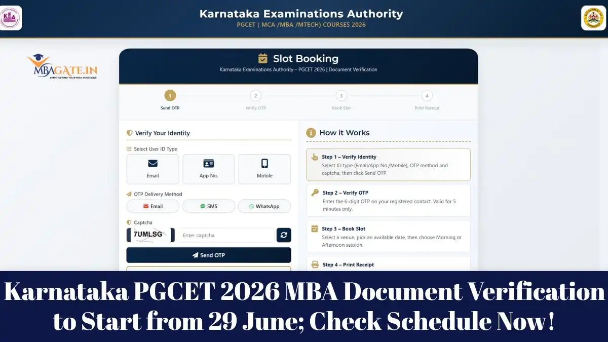 Karnataka PGCET 2026 MBA Document Verification to Start from 29 June; Check Schedule Now!