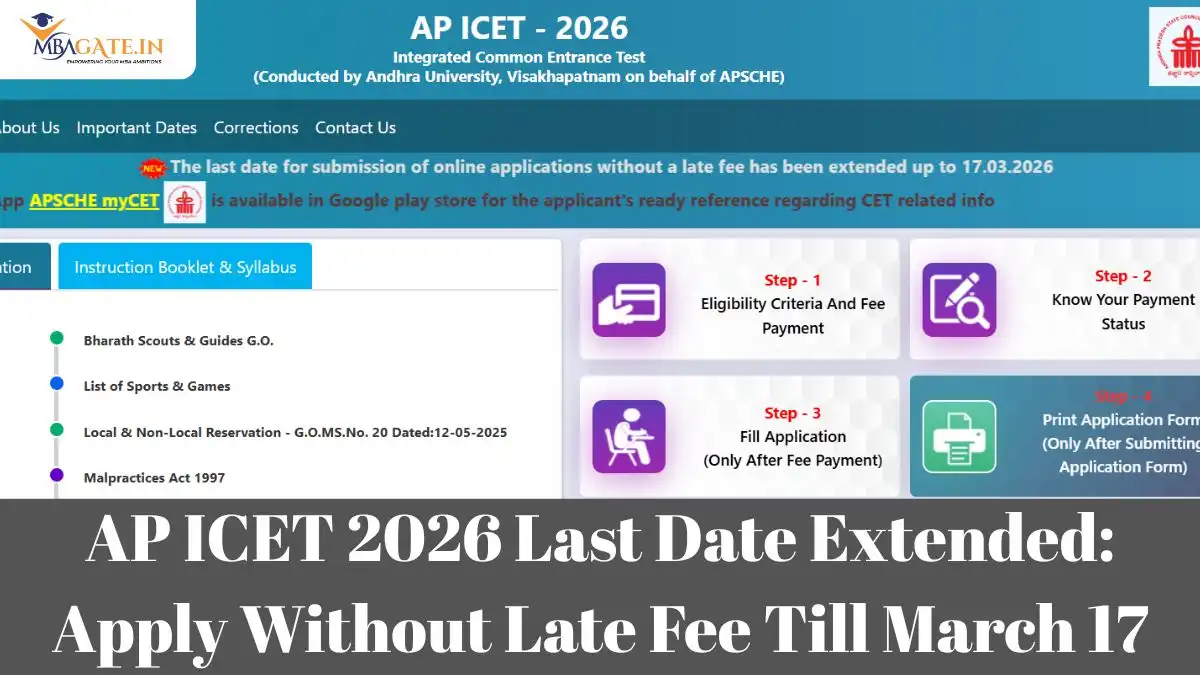 AP ICET 2026 Last Date Extended: Apply Without Late Fee Till March 17