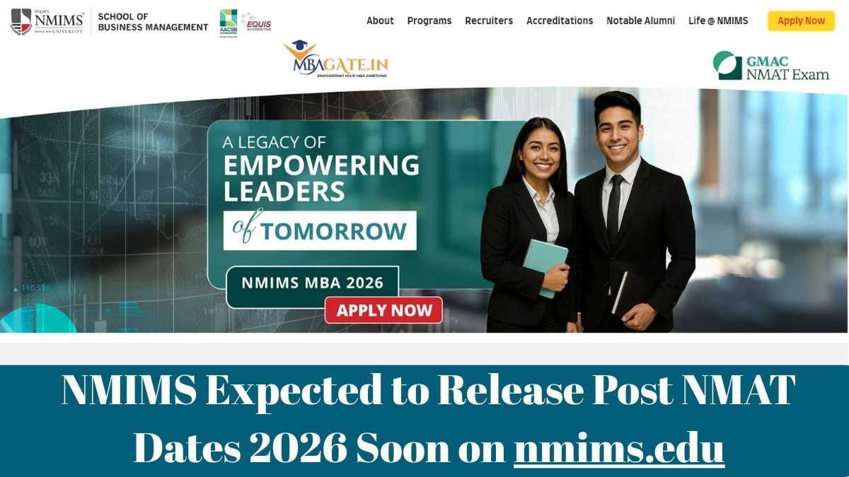 NMIMS Expected to Release Post NMAT Dates 2026 Soon on nmims.edu