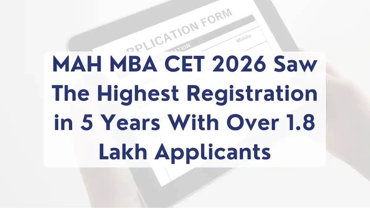 MAH MBA CET 2026 Saw The Highest Registration in 5 Years With Over 1.8 Lakh Applicants