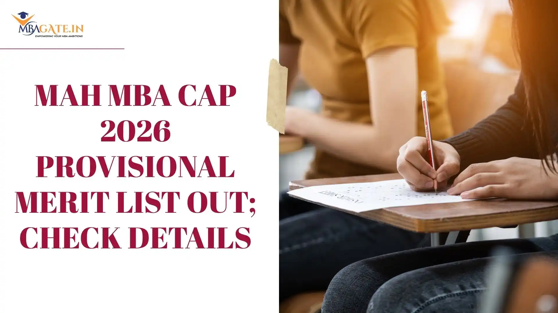 MAH MBA CAP 2026 Provisional Merit List Out; Check Details
