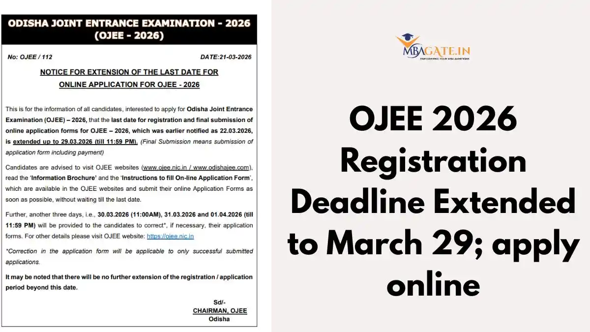 OJEE 2026 Registration Deadline Extended to March 29; apply online