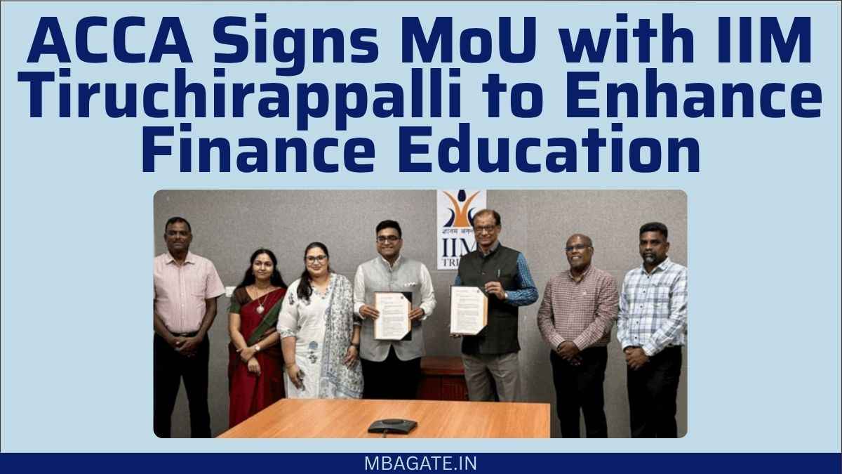 ACCA Signs MoU with IIM Tiruchirappalli to Enhance Finance Education