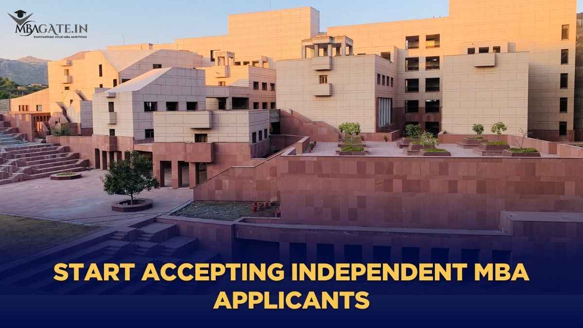In 2026, IIM Udaipur will start accepting independent MBA Applicants After Leaving CAP