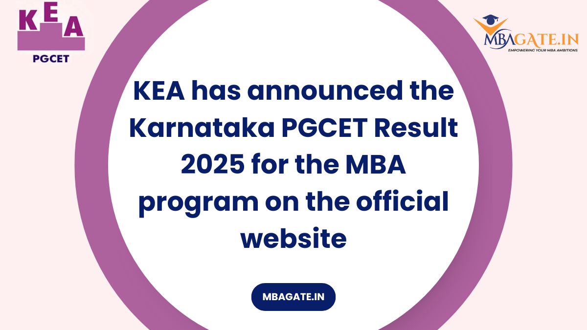 KEA has announced the Karnataka PGCET Result 2025 for the MBA program on the official website