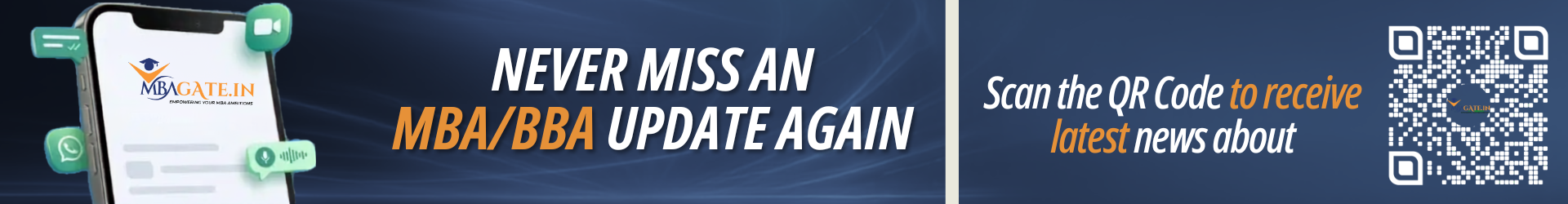 Never miss an MBA/BBA update again