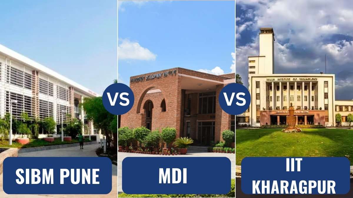 SIBM Pune, MDI Gurgaon and IIT Kharagpur