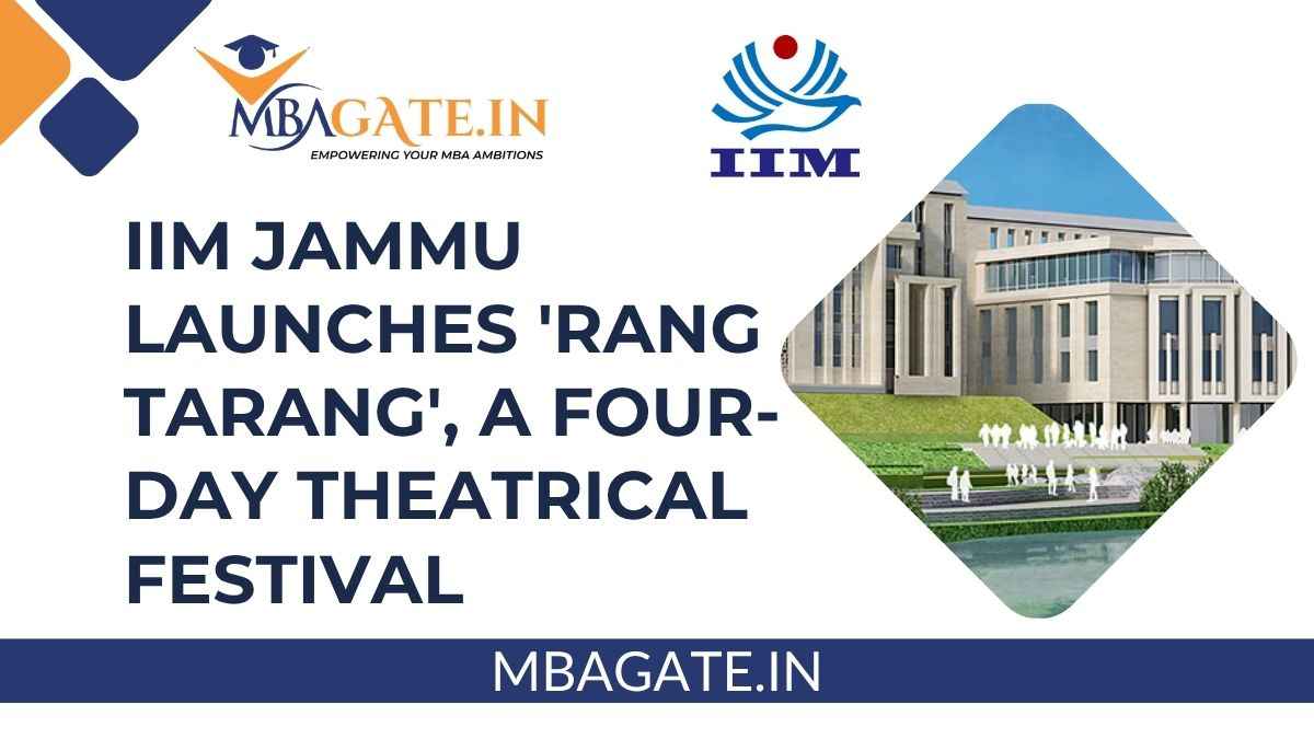 IIM Jammu Launches 'Rang Tarang', a Four-Day Theatrical Festival