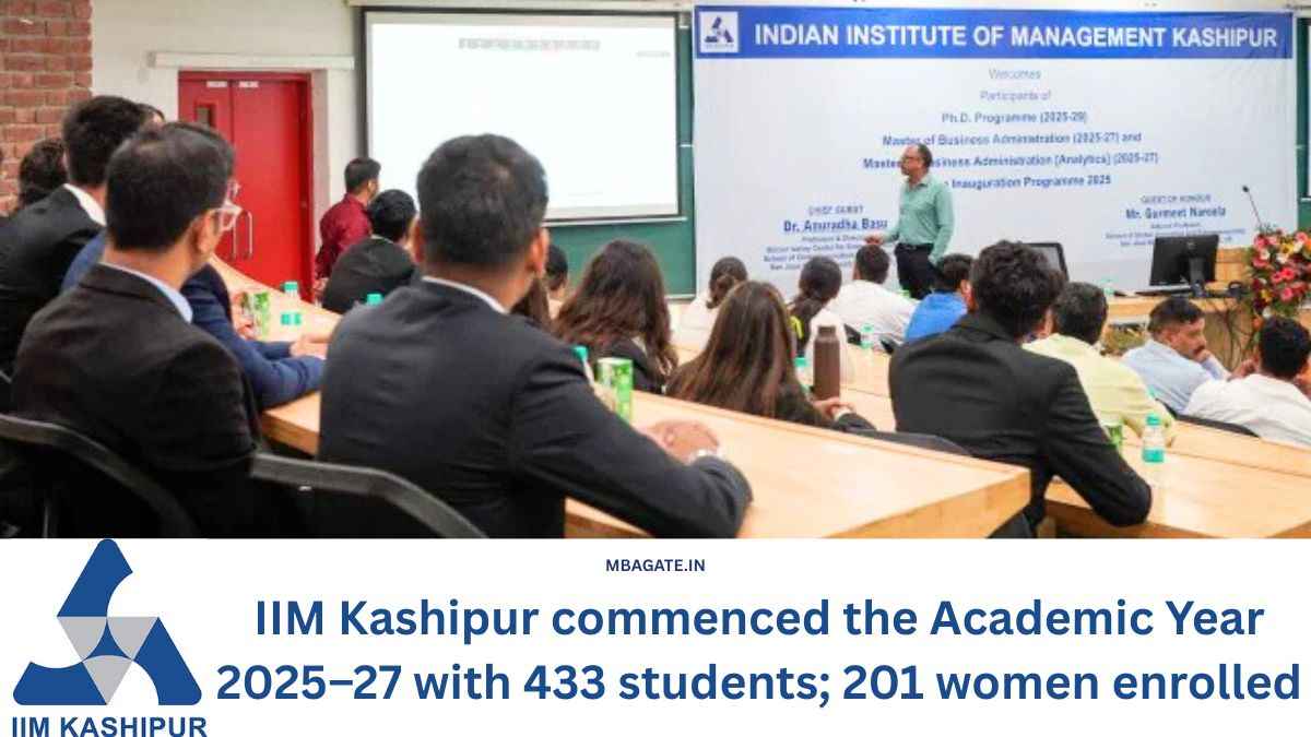IIM Kashipur commenced the Academic Year 2025–27 with 433 students; 201 women enrolled
