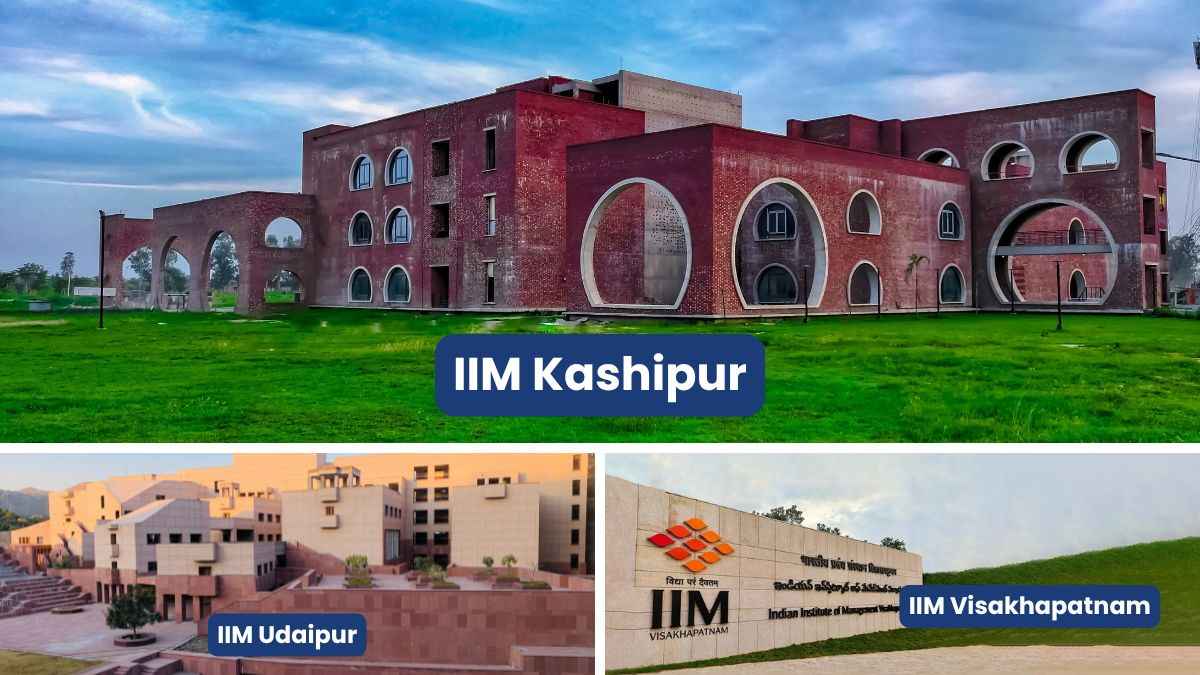 IIM Kashipur, IIM Udaipur and IIM Visakhapatnam