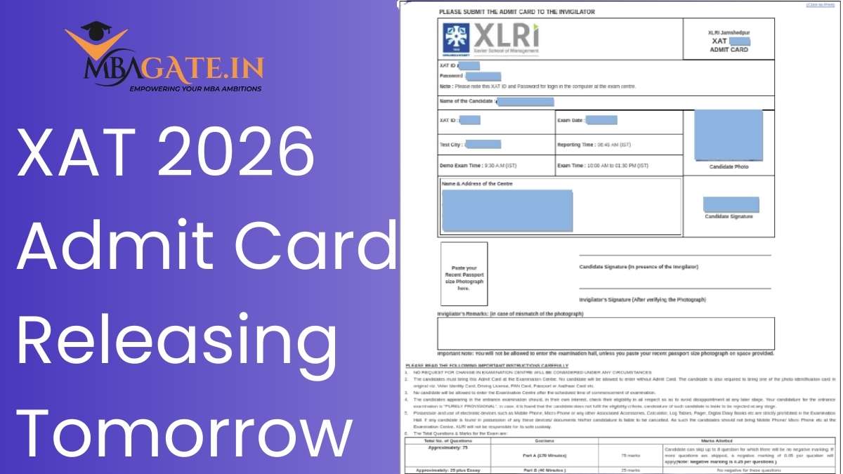 XAT 2026 Admit Card Releasing Tomorrow on 20 December at @xatonline.in - Check Details
