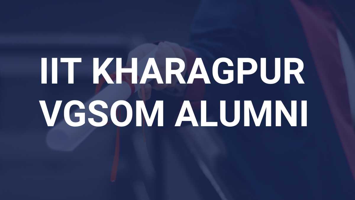 IIT Kharagpur VGSOM alumni