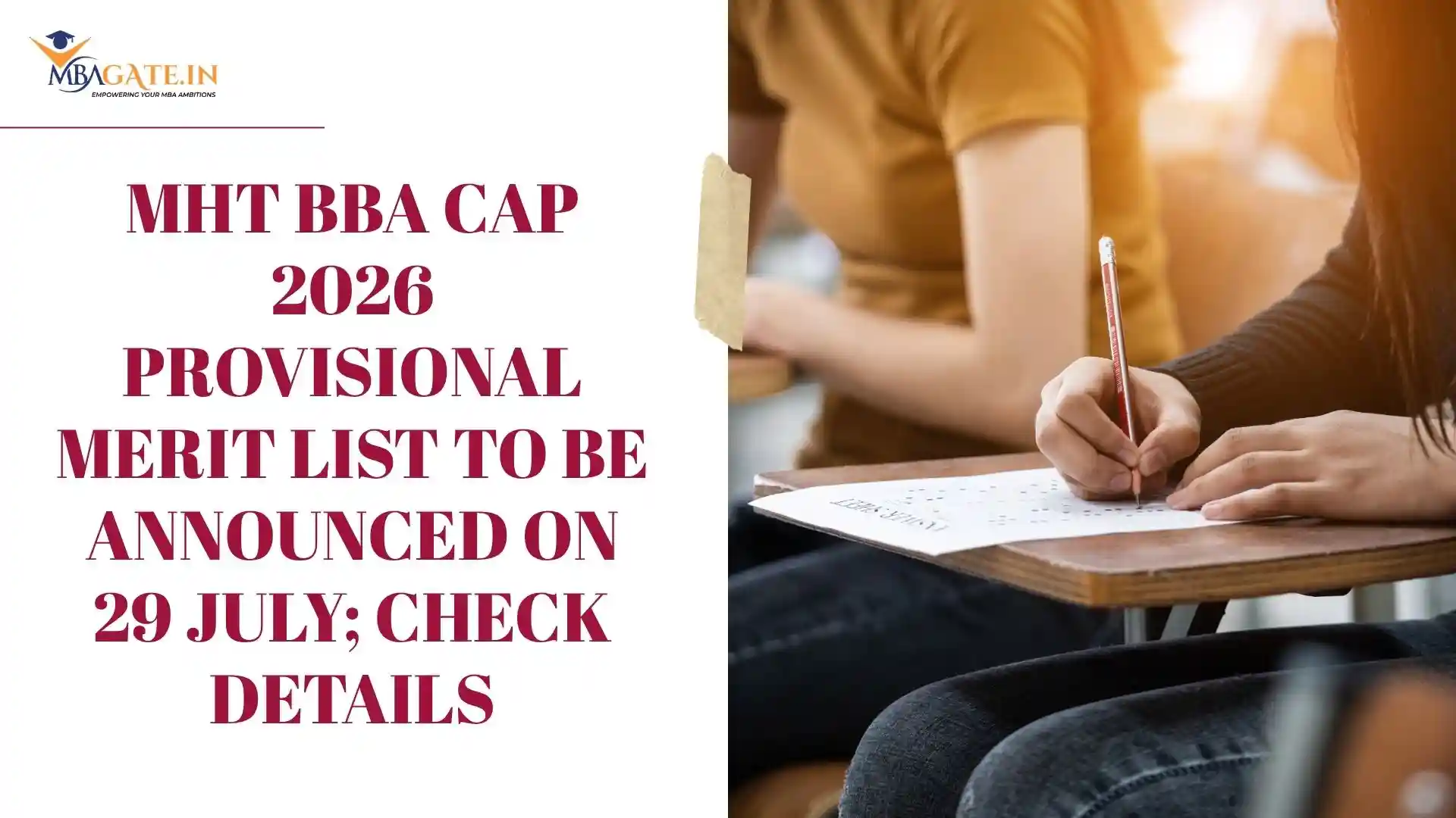 MHT BBA CAP 2026 Provisional Merit List to be Announced on 29 July; Check Details