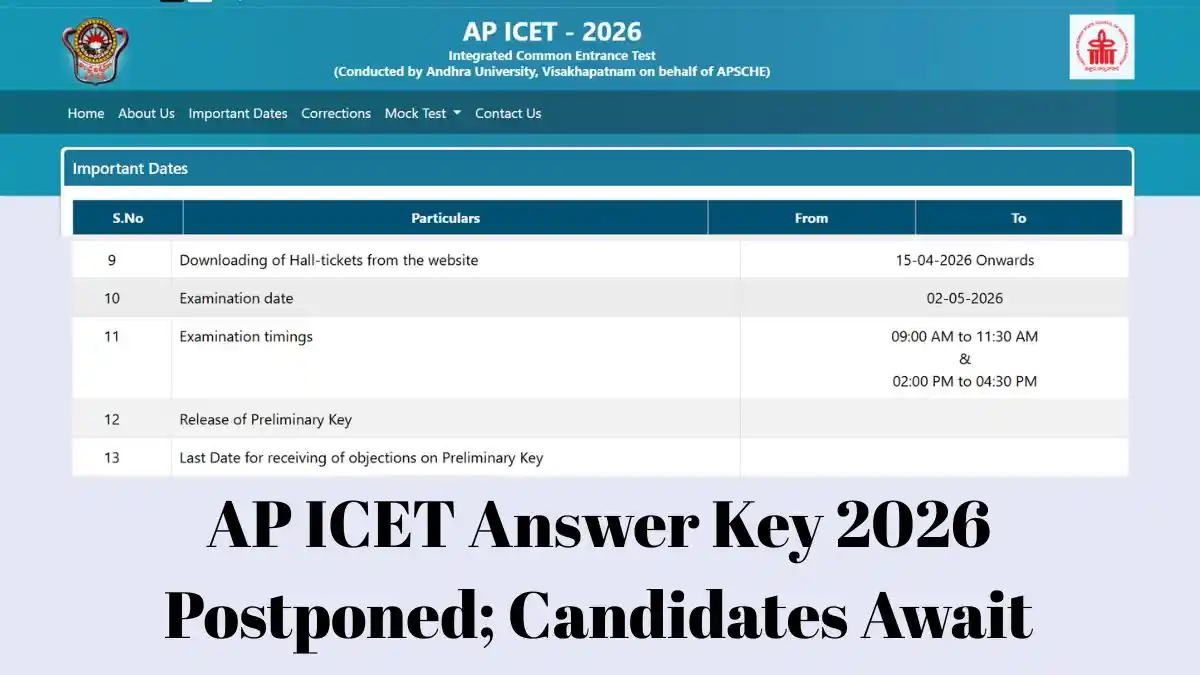 AP ICET Answer Key 2026 Postponed; Candidates Await Official Update