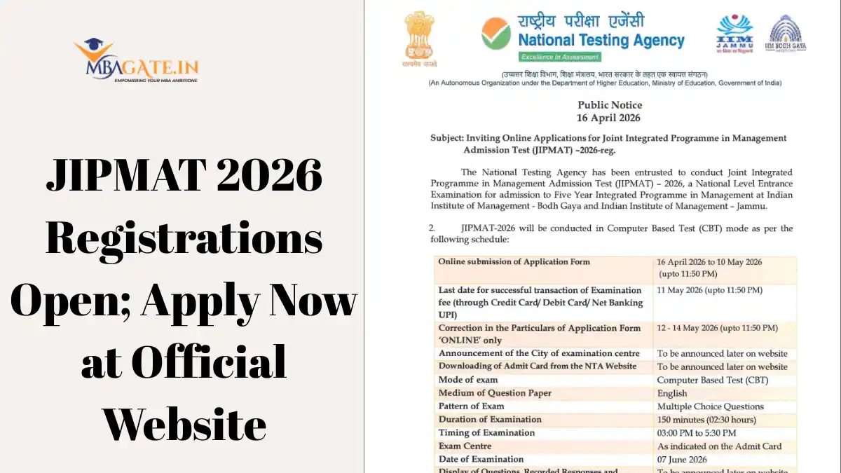 JIPMAT 2026 Registrations Open; Apply Now at Official Website